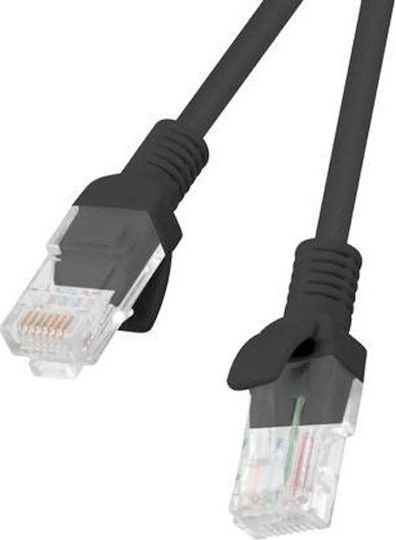 Lanberg U/UTP Cat.5e (Gigabit) Καλώδιο Δικτύου Ethernet 0.5m Μαύρο 10τμχ