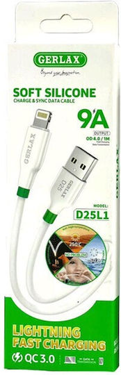 Gerlax Cablu USB-A La Lightning Alb 1m 2222222102043