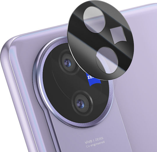 Avizar Протектор за камера Vivo V50 Закалено стъкло Анти-драскотини Черен Прозрачен