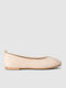 Suede Damen Ballerinas Spitz zulaufend Beige
