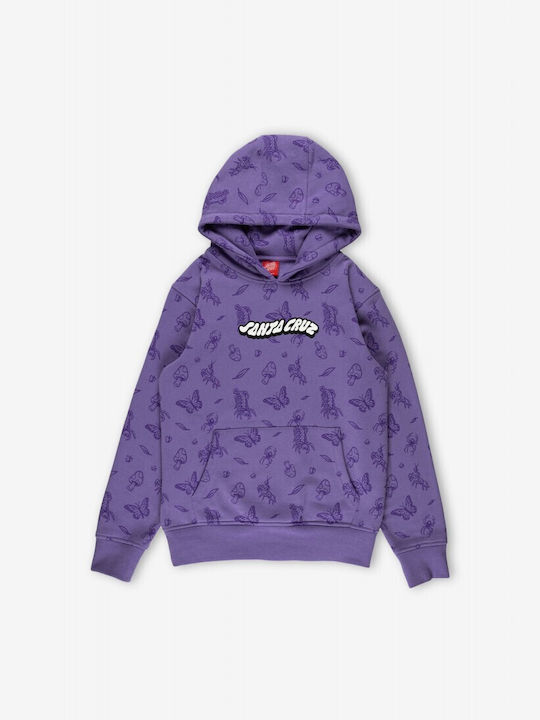 Детски Суичър с Качулка и Джобове Mauve