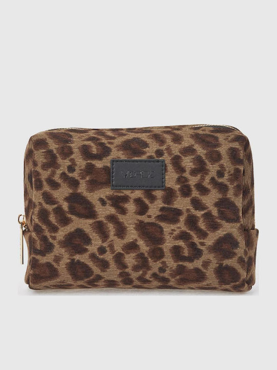 Verde Дамски Козметичен Несесер 07-0000440 Animal Print Кафяв