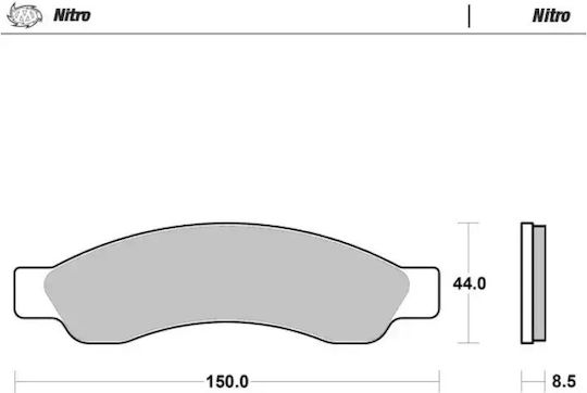 Moto-master Metallic Motorcycle Brake Pads 82921 1 Set 1 Caliper
