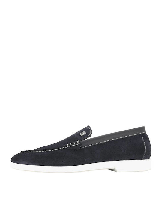 Suede Herren Mokassins in Blau Farbe