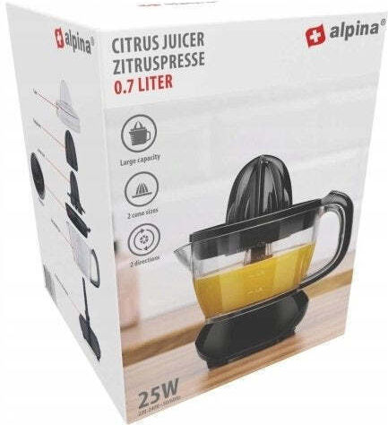 Alpina Appliances Alp-BL-25867 Electric Juicer 25W with Capacity 700ml Black