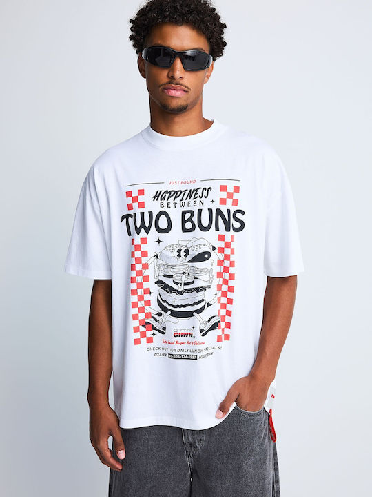 FNK.GRWN Herrenblusen Kurzarm T-Shirt Weiß