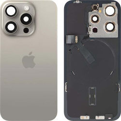 Apple Battery Cover Back Glass iPhone 15 Pro Natural Titanium