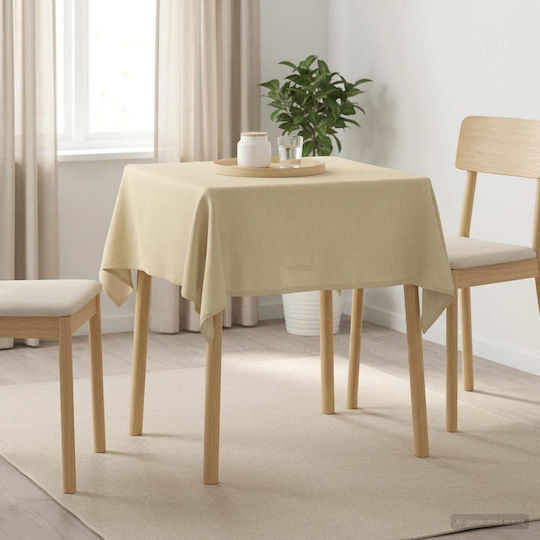 vidaXL vidaXL Tischdecke Weiß Crem 140x140cm