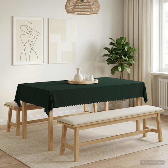 vidaXL vidaXL Tischdecke Dunkelgrün 140x200cm