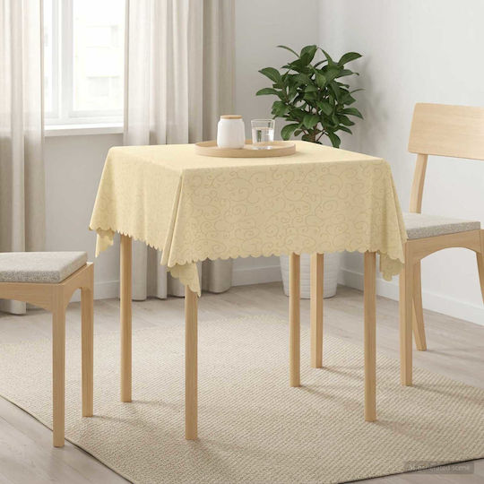 vidaXL vidaXL Tischdecke Weiß Creme 140x140cm