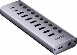 Unitek USB Hub 10 Θυρών (USB-C) H1315B01 Unitek USB Hub 10 Θυρών (USB-C) H1315B01