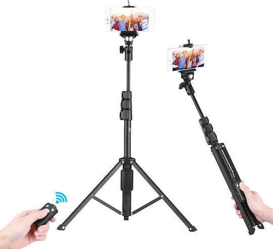 Andowl Q-l1388 Selfie Stick Mobile Tripod & Photography Tripod Bluetooth Black