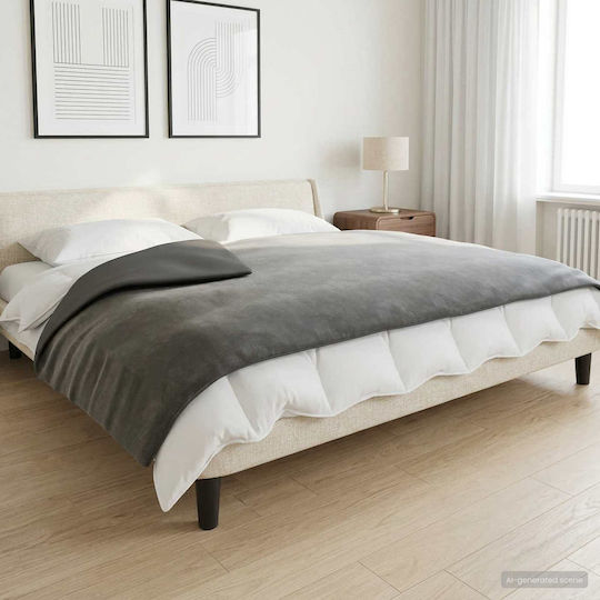 vidaXL Sofa Blanket 122x183cm Anthracite