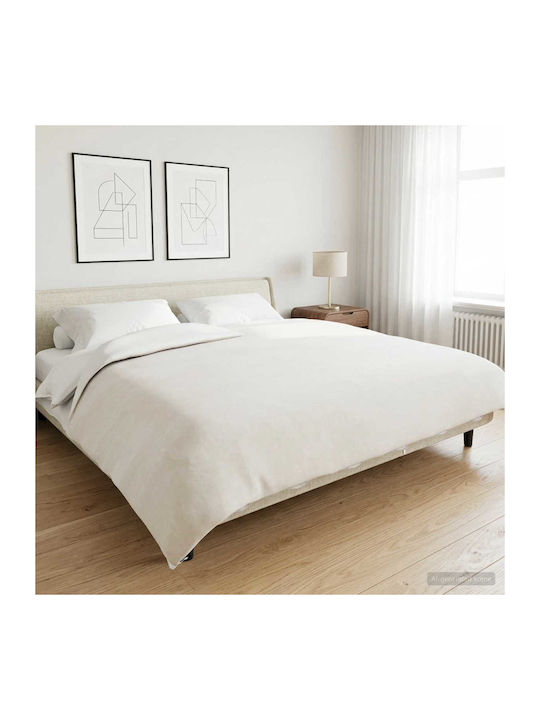 vidaXL Double Blanket 200x230cm White