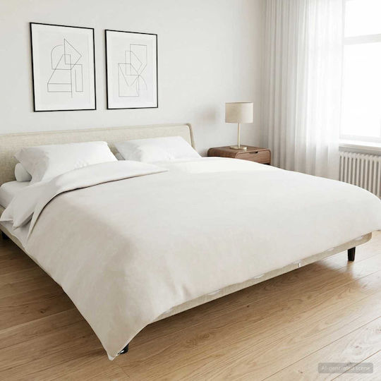 vidaXL Double Blanket 200x200cm White