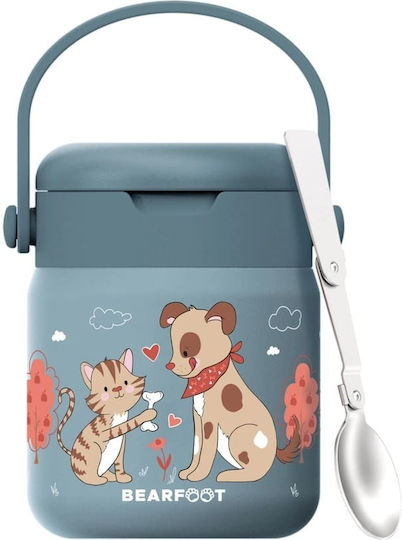 Bearfoot Edelstahl Kinderlebensmittelbehälter 0,5 Liter Blau