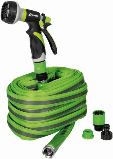 Ribimex Ausziehbares Gartenschlauch Set 15m