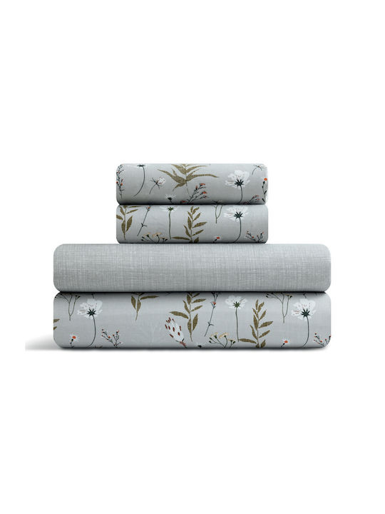 Lino Home Verde Σετ Σεντόνια King Size 260x270ε...