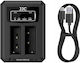 JJC Doppelter Netzadapter Kompatibel mit Olympus