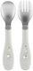 Chicco Set Tacâmuri Pentru Bebeluși Din Metal Pentru 18+ Luni Gri 2 Bucăți