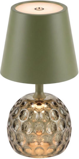 Iliadis LED Table Lamp with Green Shade and Base