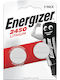 Energizer Литиева батерия за часовници CR2450 / CR2450N