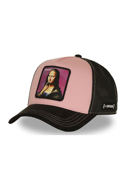 Capslab Шапка Mona Lisa Розов Черен One Size