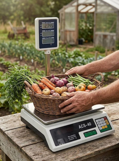 Kraft World Електронна Професионална Прецизна Везна с Капацитет на Теглене 40kg и Точност 5gr
