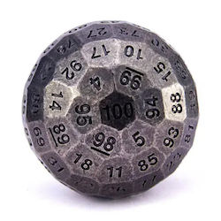 Suegao 100-sided Solid Metal Polyhedral Die Tabletop Rpg Iron Grey Suegao 100-sided Solid Metal Polyhedral Die Tabletop Rpg Iron Grey