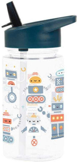 A Little Lovely Company Детско Бутилка От Пластмаса Tritan Със Сламка Tritan 450ml