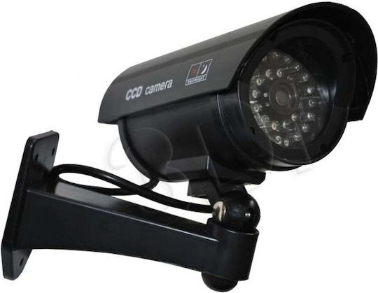 Cameră de Supraveghere Falsă Tip Bullet cu Iluminare LED Neagră