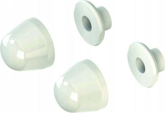 Kk-pol Screw Cover for Sanitary Items M12 White Protective Floor Siphon Screws