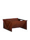 vidaXL Șemineu de exterior metalic gri 40x40x20cm