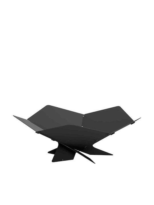vidaXL Șemineu de Exterior Metalic Negru 53x53x...