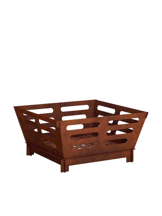 vidaXL Șemineu de Exterior Metalic Gri 40x40x20cm