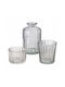 Boltze Set Decorative Glass Vases Tolka Transparent 5.5xH10cm