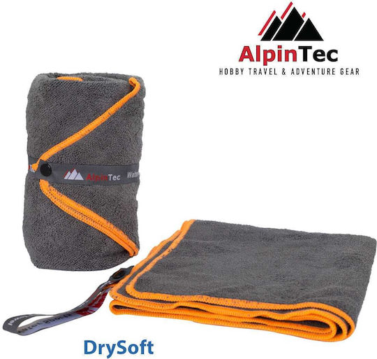 AlpinPro Πετσέτα Microfiber Προσώπου Αντιβακτηριδιακή Γκρι 80x40εκ.