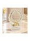 Decorative Ceramic 20x7.5x27 Cm White Gold Olive Leaf Keskor 78758