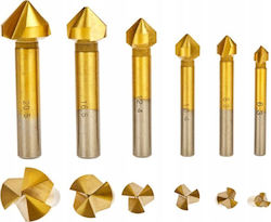Geko Комплект Конусни Фрези HSS TiN 6 3-20 5mm 6 Бройки Geko Комплект Конусни Фрези HSS TiN 6 3-20 5mm 6 Бройки