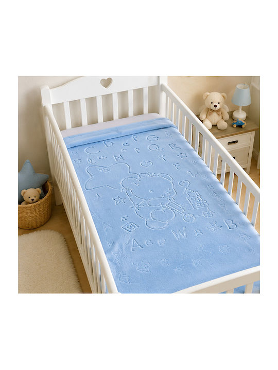 Belpla Spanish Cot Blanket Ster 521 Light Blue ...