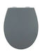 Wenko Wenko Toilettensitz Sanftes Schließen mit Bidet Kunststoff 37x37cm Grau