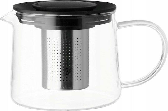 Чайник с чаша Стъклен Прозрачен 600ml