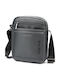 Herren Schulter / Crossbody Tasche Grau