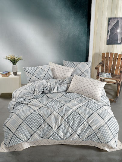 Mc Decor Σετ Μονό 160x240εκ. Lorent Γκρι Του Πάγου 2τμχ