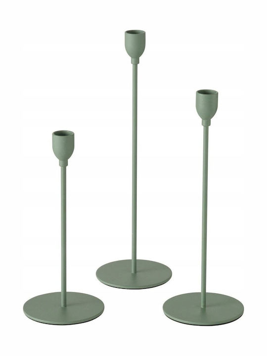 Boltze Suport De Lumânări Metalic Verde 33x33x10 Cm
