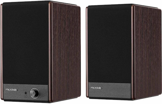 Microlab Solo 3 Kabellose Computerlautsprecher 2.0 mit Leistung 40W Braune