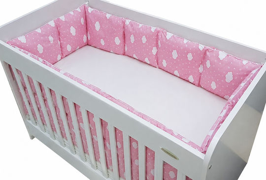 Beboulino Night Crib Bumper Standard Inside Pink 70x140cm