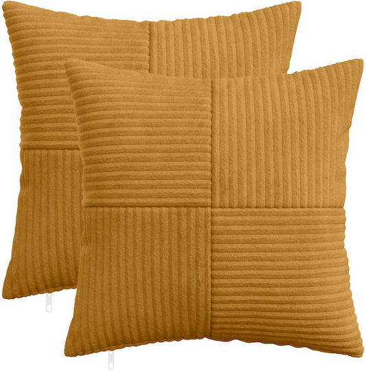vidaXL Калъф За Възглавница Almelo Жълт 45x45см