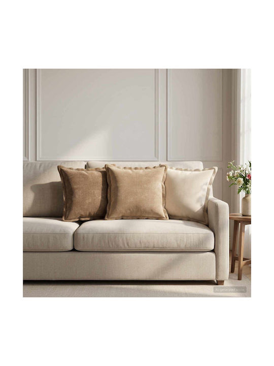 vidaXL Decorative Pillow Case Houten Brown 30x30cm