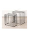 Rectangular Central Coffee Table Glass Dominant Black 2 Pieces LxW approx